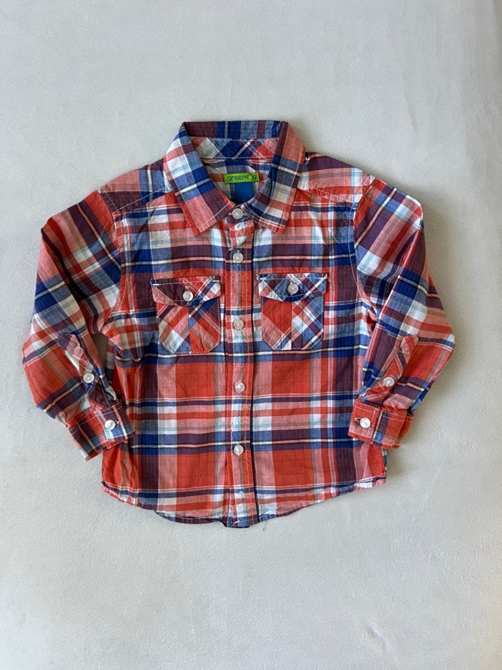 greendog Red, Blue & White Plaid Button-Down Shirt